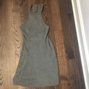 a grey dress